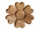 Acacia heart shaped compartments 